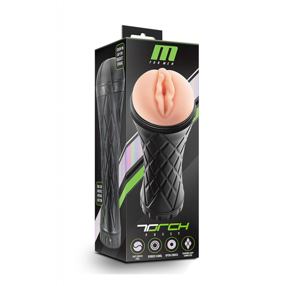 Секс игрушки - Мастурбатор в колбе вагина M FOR MEN THE TORCH PUSSY VANILLA 3