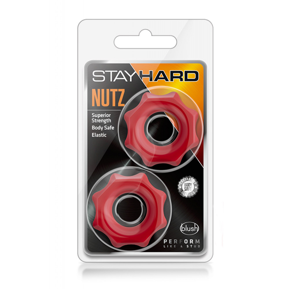 Эрекционное кольцо - Набор эрекционных колец STAY HARD NUTZ RED 3