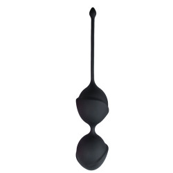 Вагінальні кульки Easytoys, силіконові, чорні, 19.5 х 3.8 см