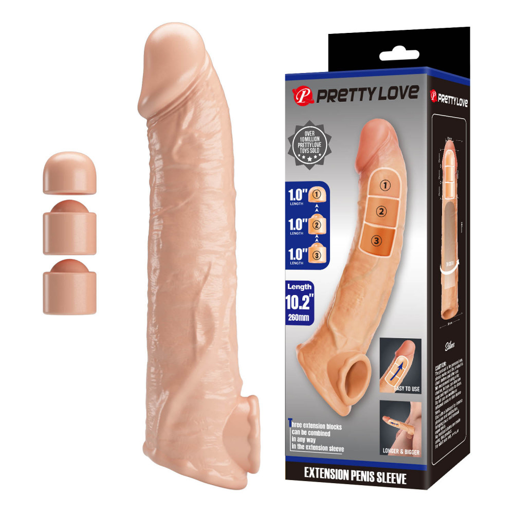  - Подовжуюча насадка Pretty Love - Silas Penis Sleeve, BI-026279