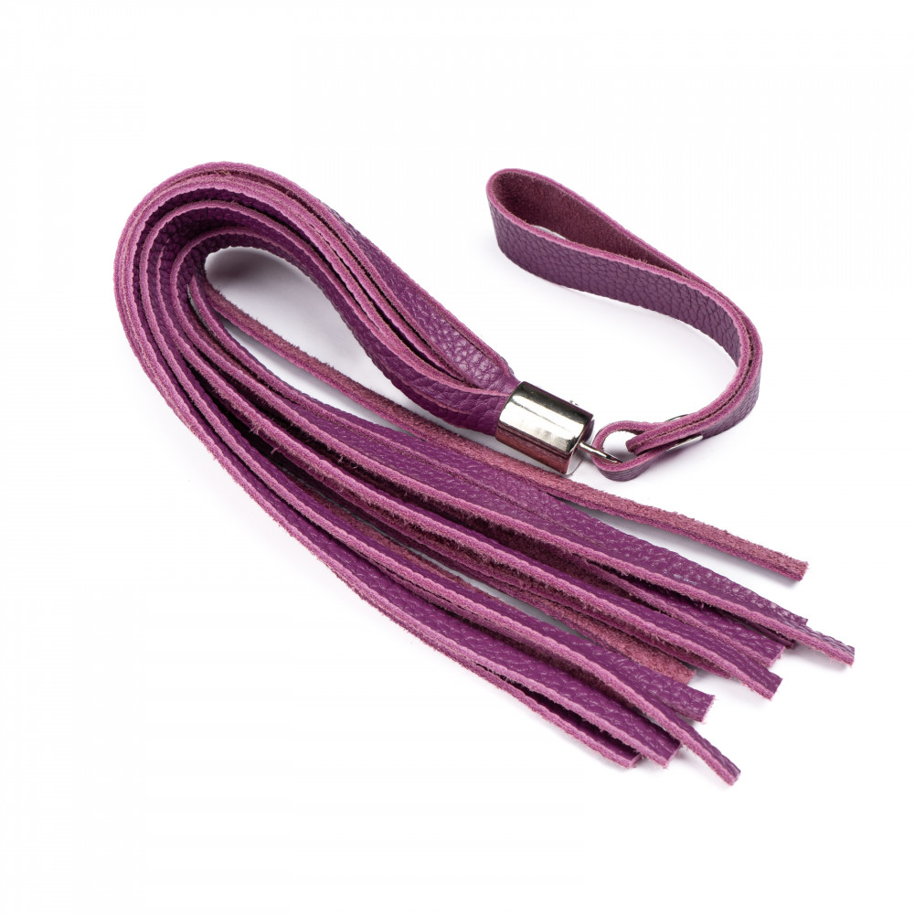 Электростимуляторы - Флоггер из натуральной кожи Flirty Soft Leather - Violet, BM-00024 1
