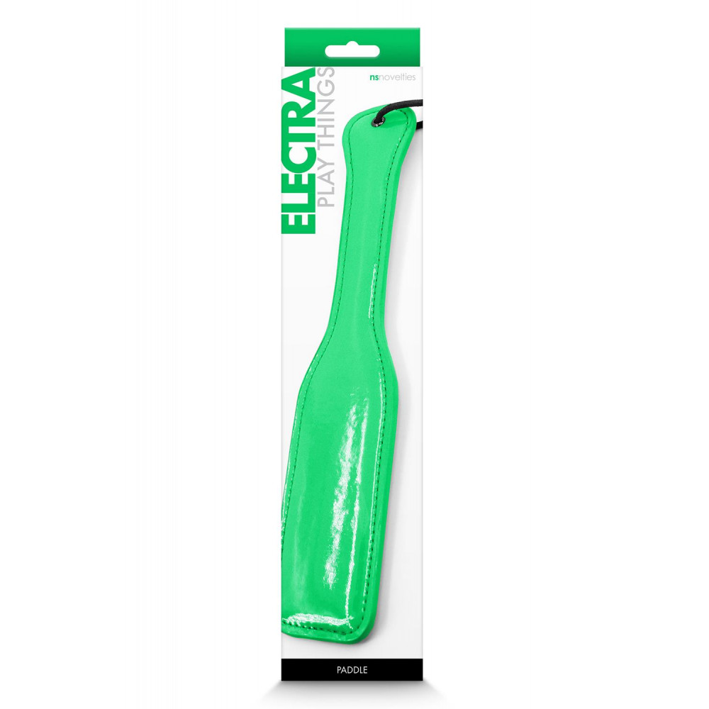 БДСМ игрушки - Шлепалка NS Novelties ELECTRA PADDLE GREEN 1