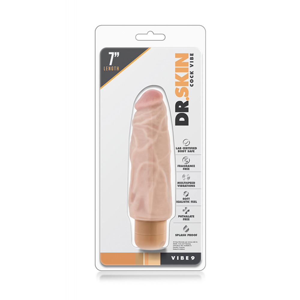  - Вібратор Mr. SKIN COCK VIBE VIBE 9 BEIGE 1