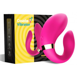 Вибромассажер для пар Boss Series с пультом ДУ - Couple Vibrator Pink USB 9 Function, BS5200030