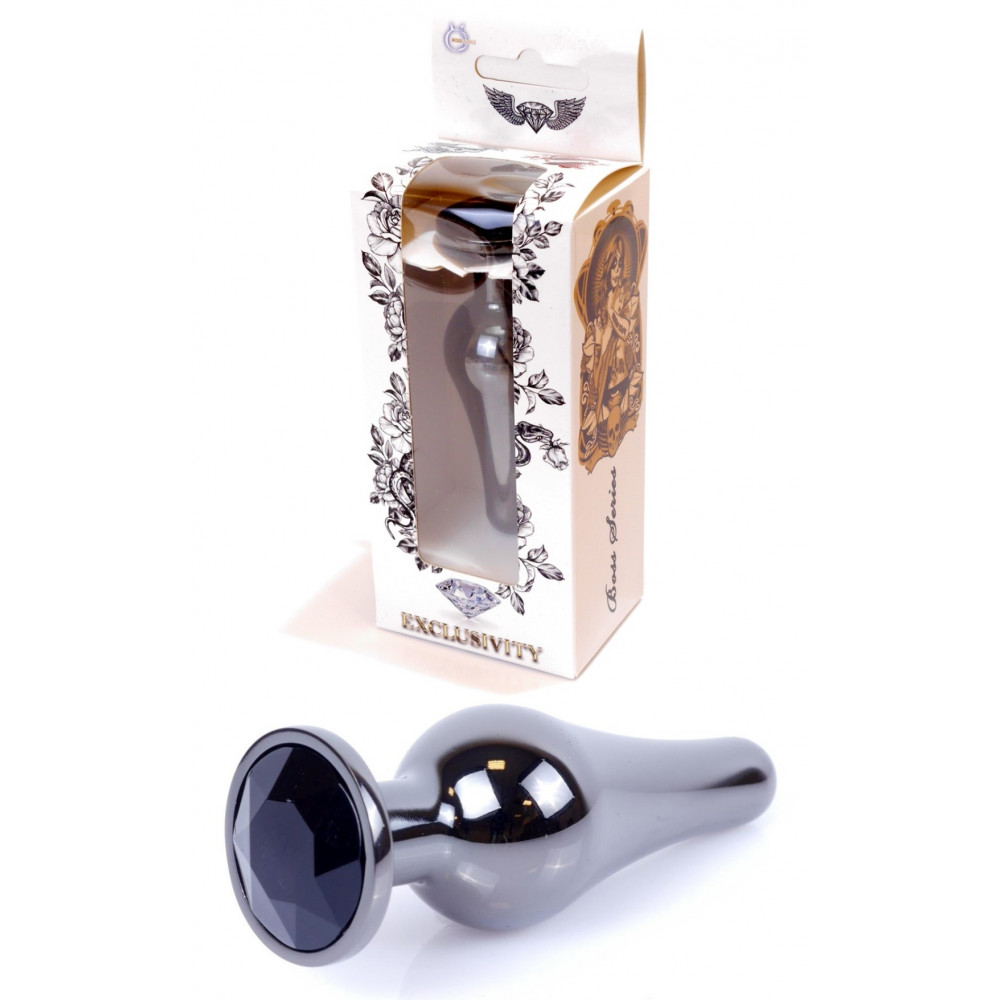 Анальные игрушки - Анальная пробка Boss Series - Jewellery Dark Silver BUTT PLUG Black, BS6400056