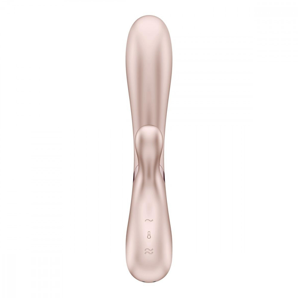 Разное - Двойной смарт вибратор с функцией нагрева Satisfyer Hot Lover, нюдовый 4