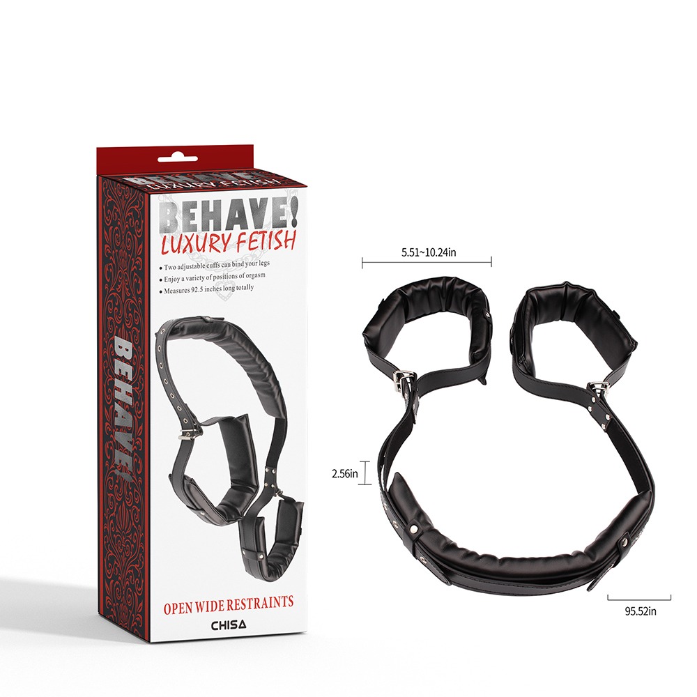 Разное - Фиксаторы широкие Chisa Behave! Open Wide Restraints, черные 6