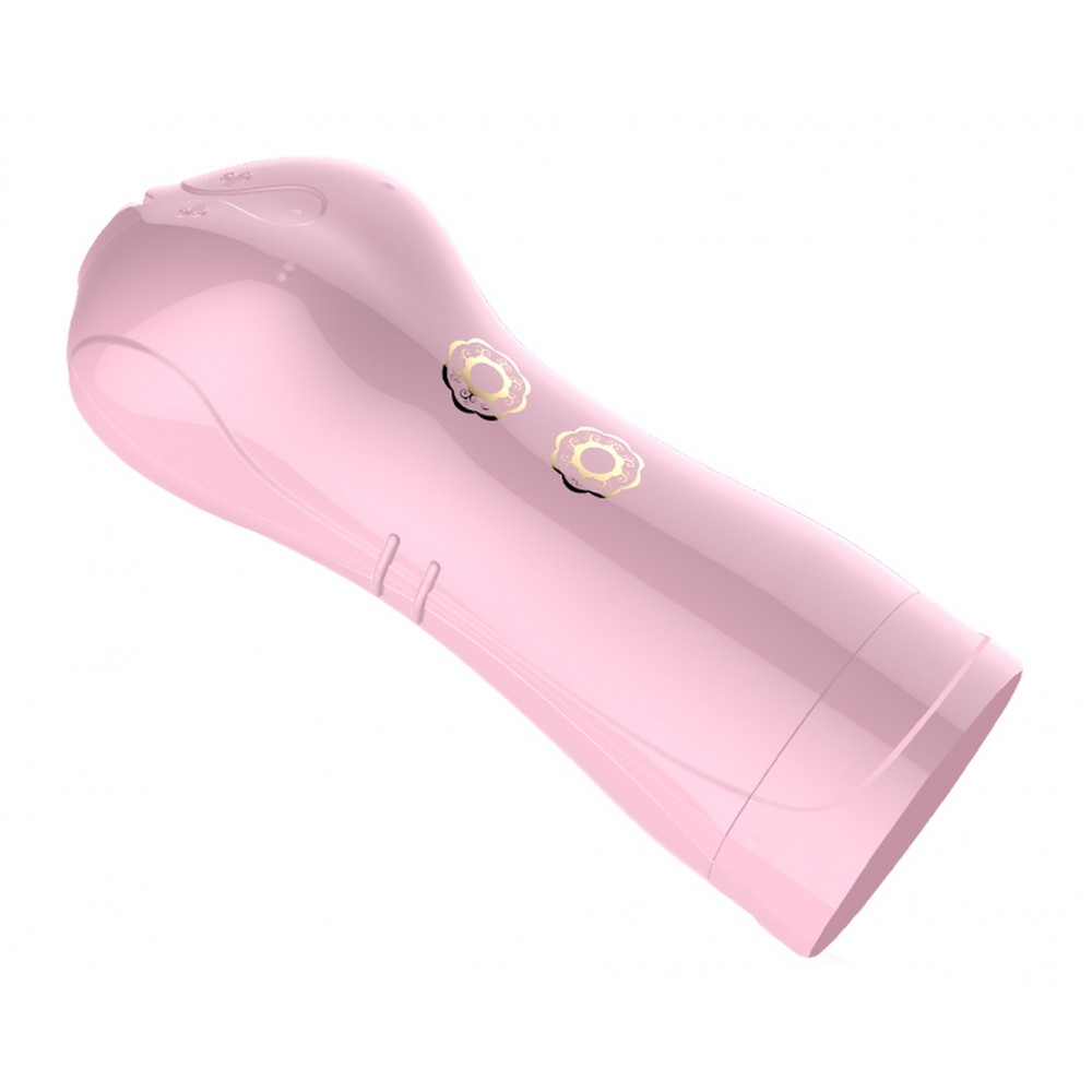  - Мастурбатор з вібростимуляцією FOXSHOW Vibrating and Flashing Masturbation Cup Pink USB 7+7 Function, BS6300022 1