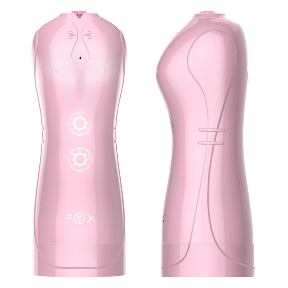 Мастурбаторы вагины - Мастурбатор с вибростимуляцией FOXSHOW Vibrating and Flashing Masturbation Cup Pink USB 7+7 Function, BS6300022