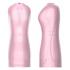 Мастурбатор з вібростимуляцією FOXSHOW Vibrating and Flashing Masturbation Cup Pink USB 7+7 Function, BS6300022