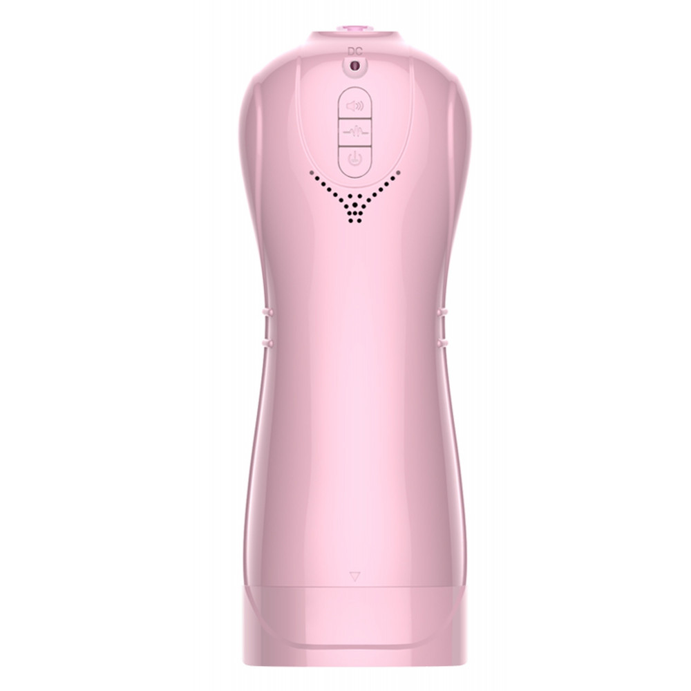 Мастурбаторы вагины - Мастурбатор с вибростимуляцией FOXSHOW Vibrating and Flashing Masturbation Cup Pink USB 7+7 Function, BS6300022 8
