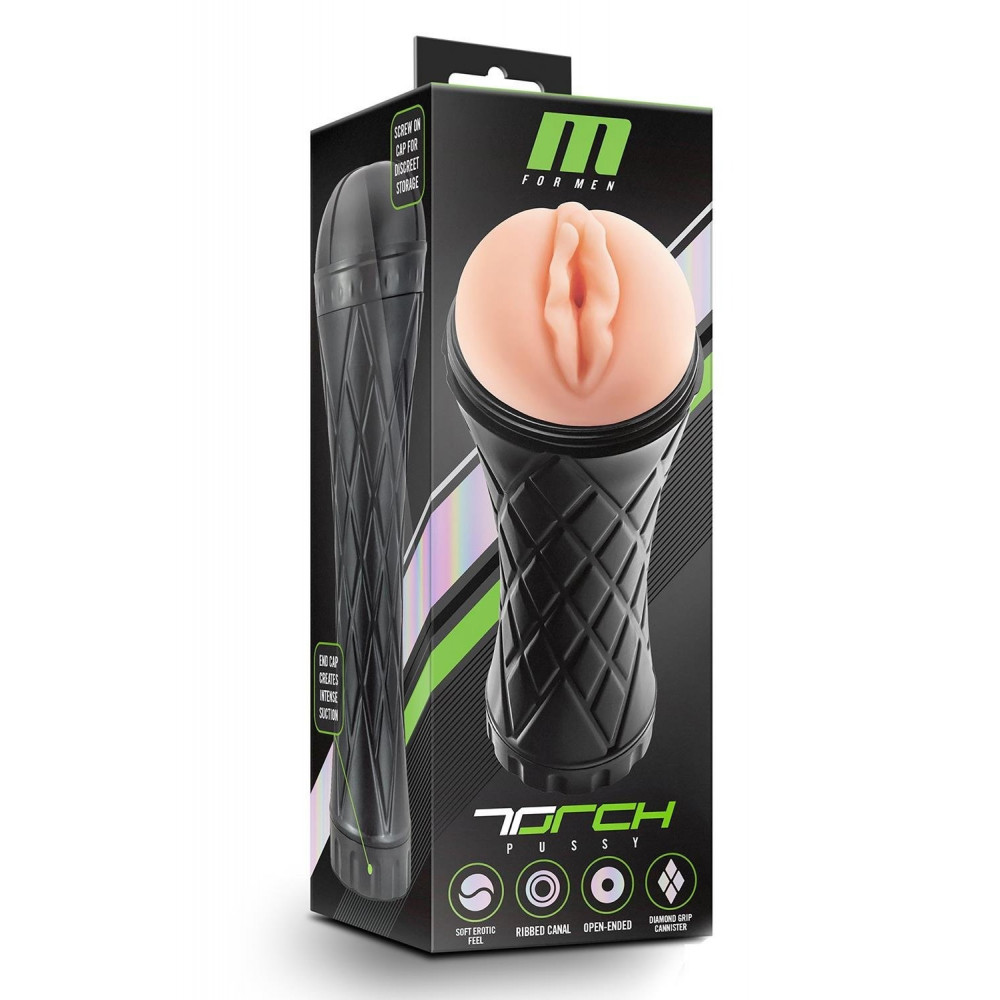 Разное - Мастурбатор в колбе вагина M FOR MEN THE TORCH PUSSY VANILLA 6