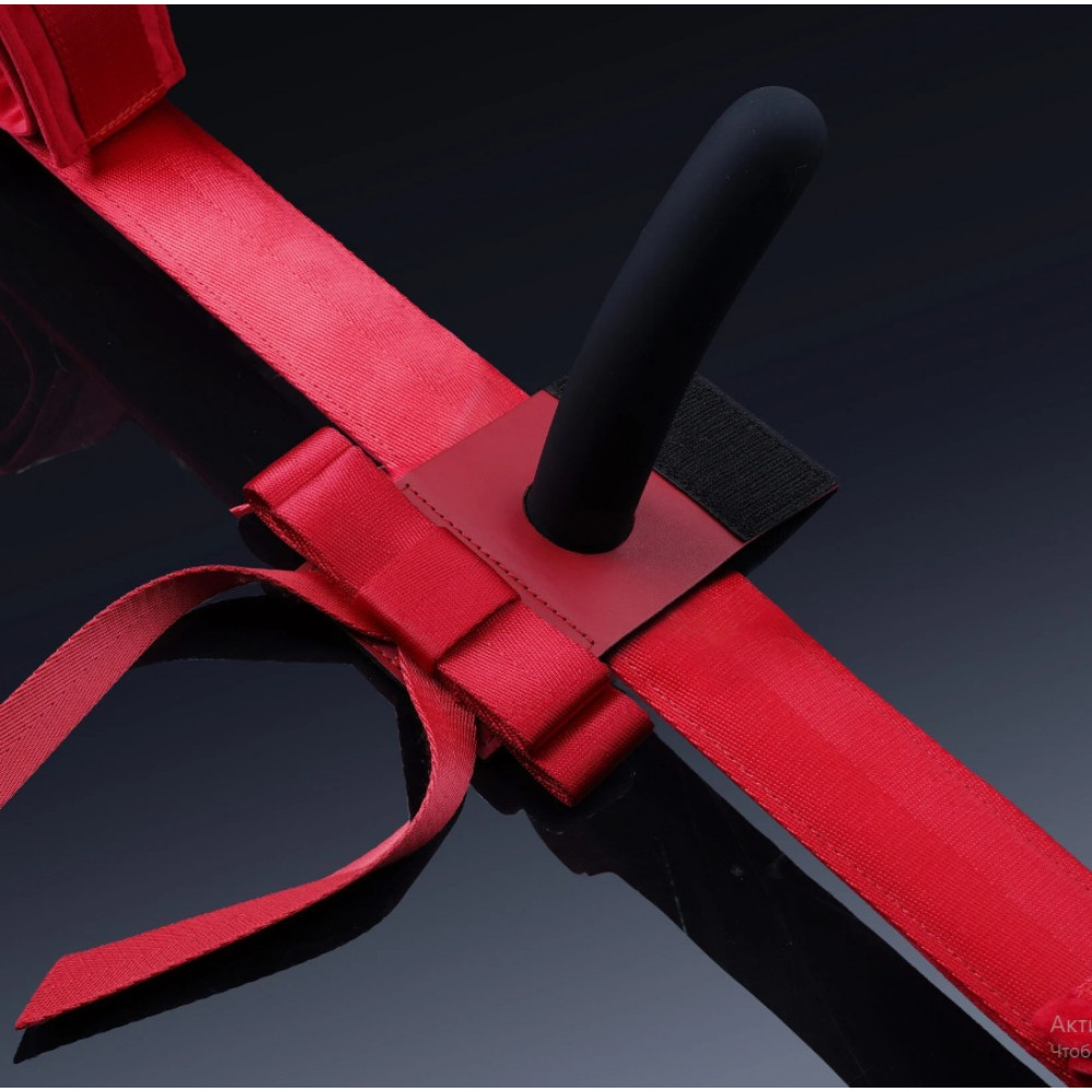 Різне - Монтажний аксесуар UPKO для фалоімітатора на розпірну планку, червоний