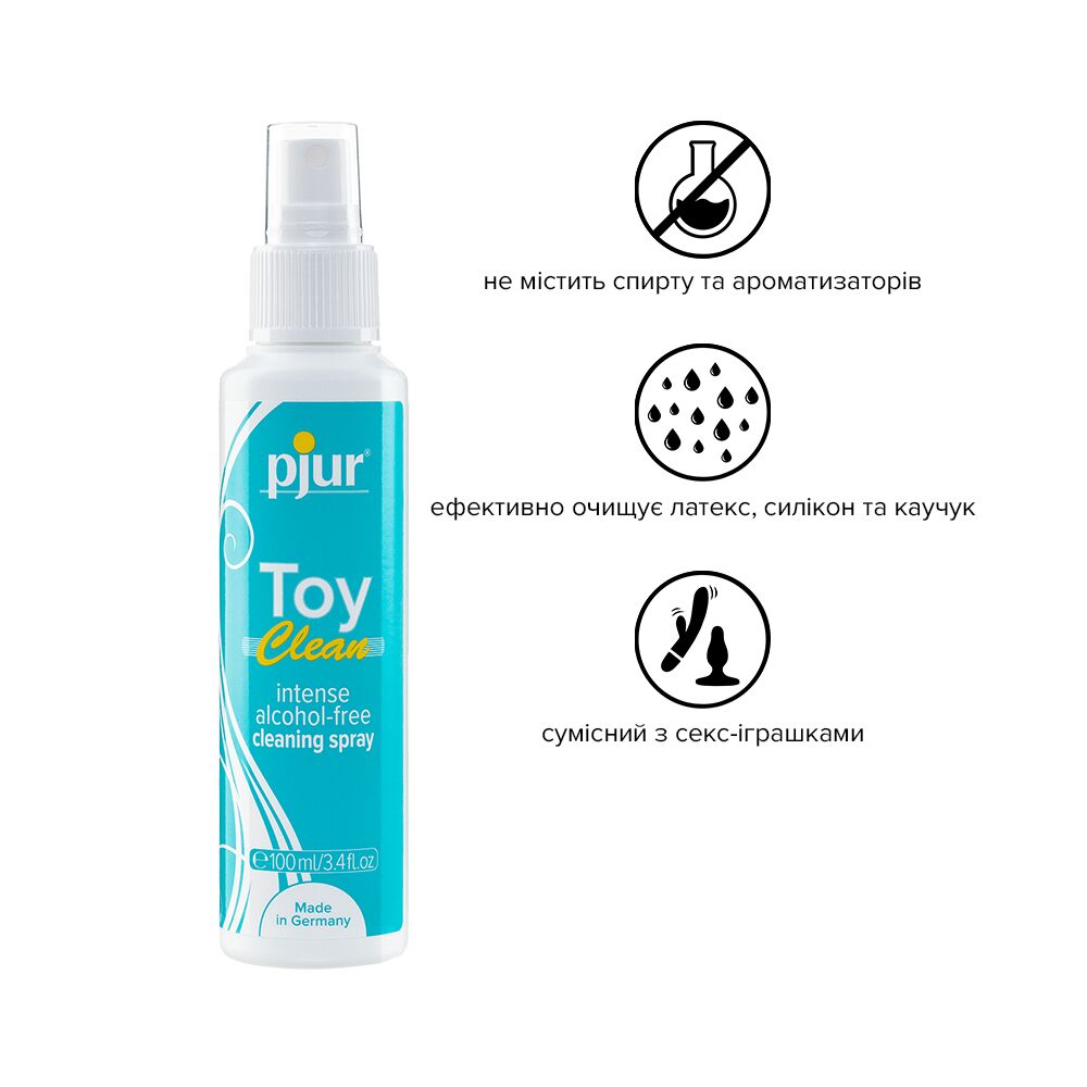 Средства по уходу за секс игрушками - Антибактериальный спрей для секс-игрушек pjur Toy Clean 100 мл без спирта, деликатный 1