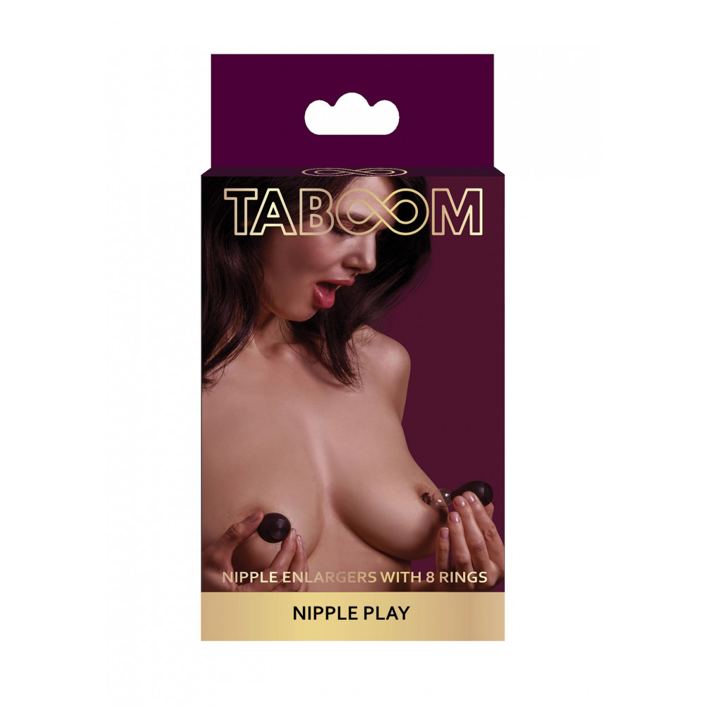 Секс игрушки - Помпы для сосков Taboom с набором колец, черные 1