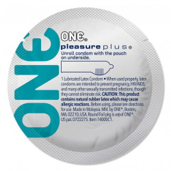 Набор презервативов One Pleasure Plus с воздушной ребристой капсулой (цена за 5 шт.)
