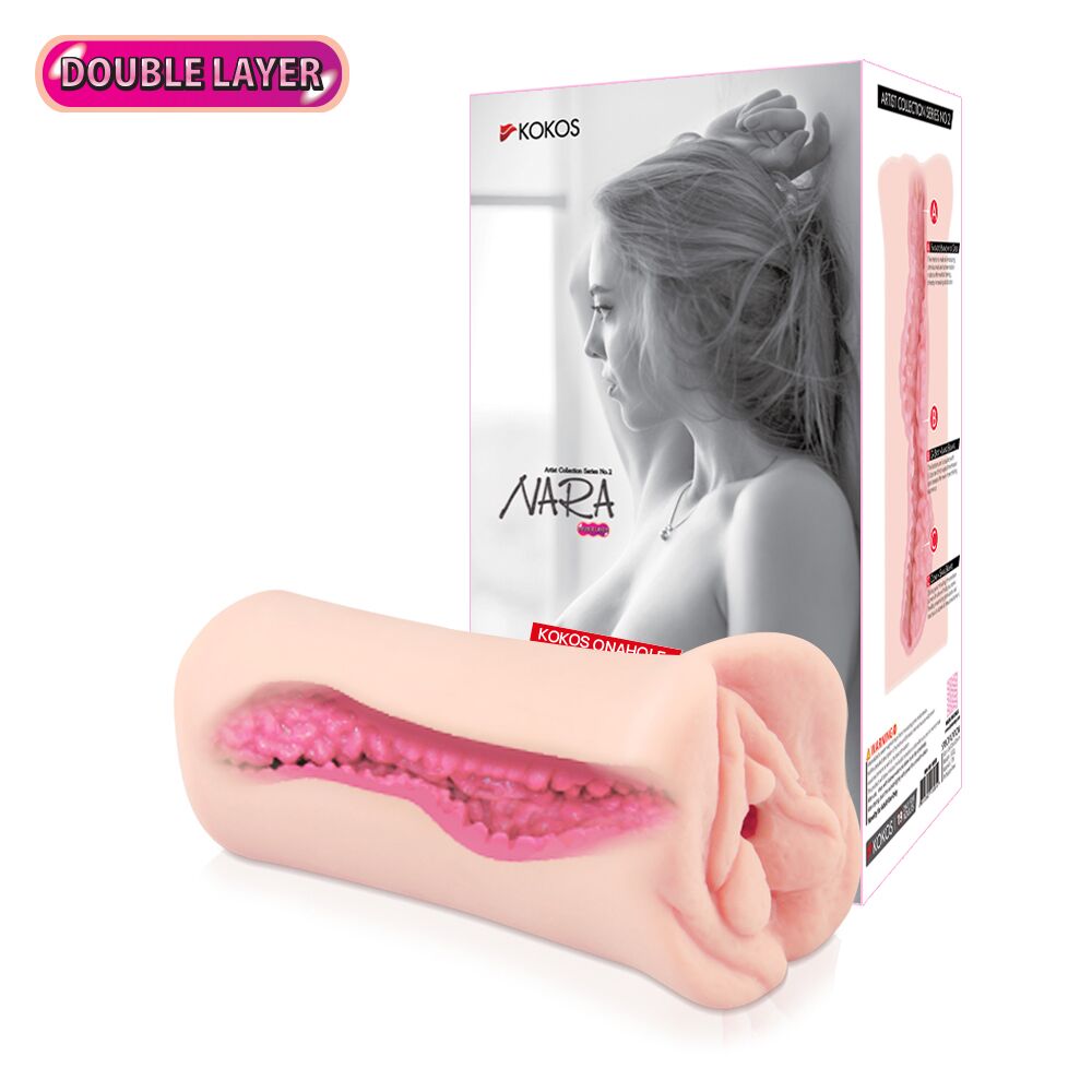 Мастурбатори без вібрації - Мастурбатор-вагіна двошаровий Kokos Nara Double Layer 5