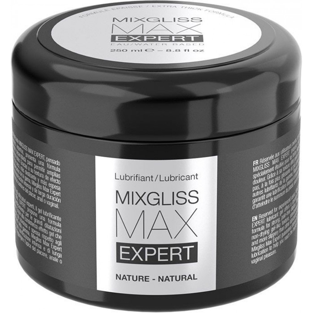 Анальные смазки - Густая смазка для фистинга и анального секса MixGliss MAX Expert Nature (250 мл) на водной основе