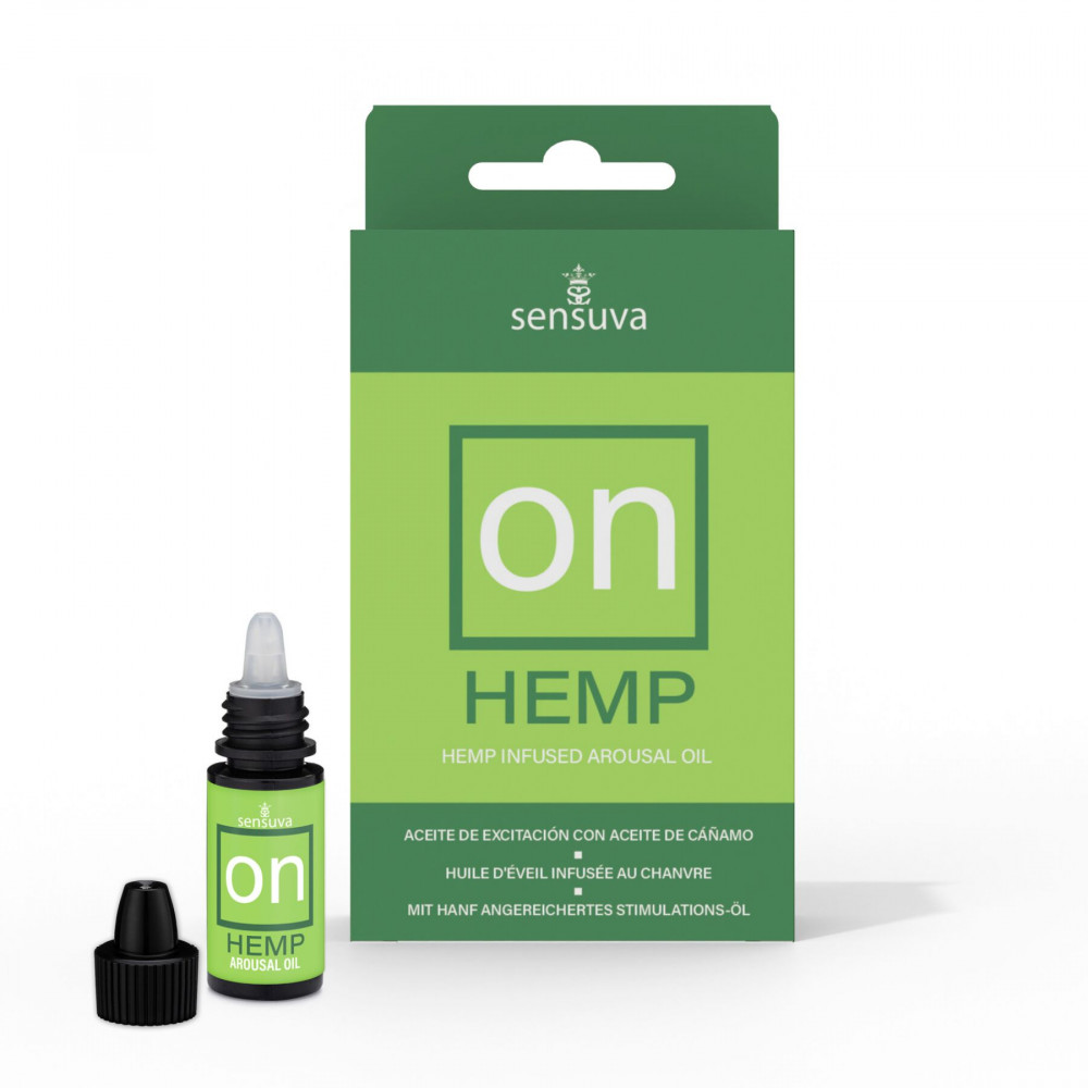 Средства для возбуждения - Возбуждающие капли для клитора Sensuva – ON for Her Hemp Infused Arousal Oil (5 мл) с маслом конопли
