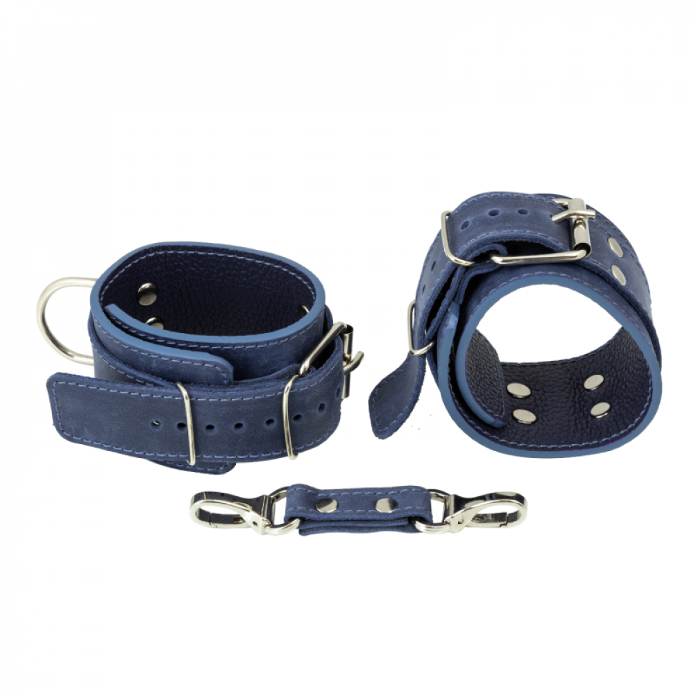 БДСМ наручники - Поножи LOVECRAFT голубые 1