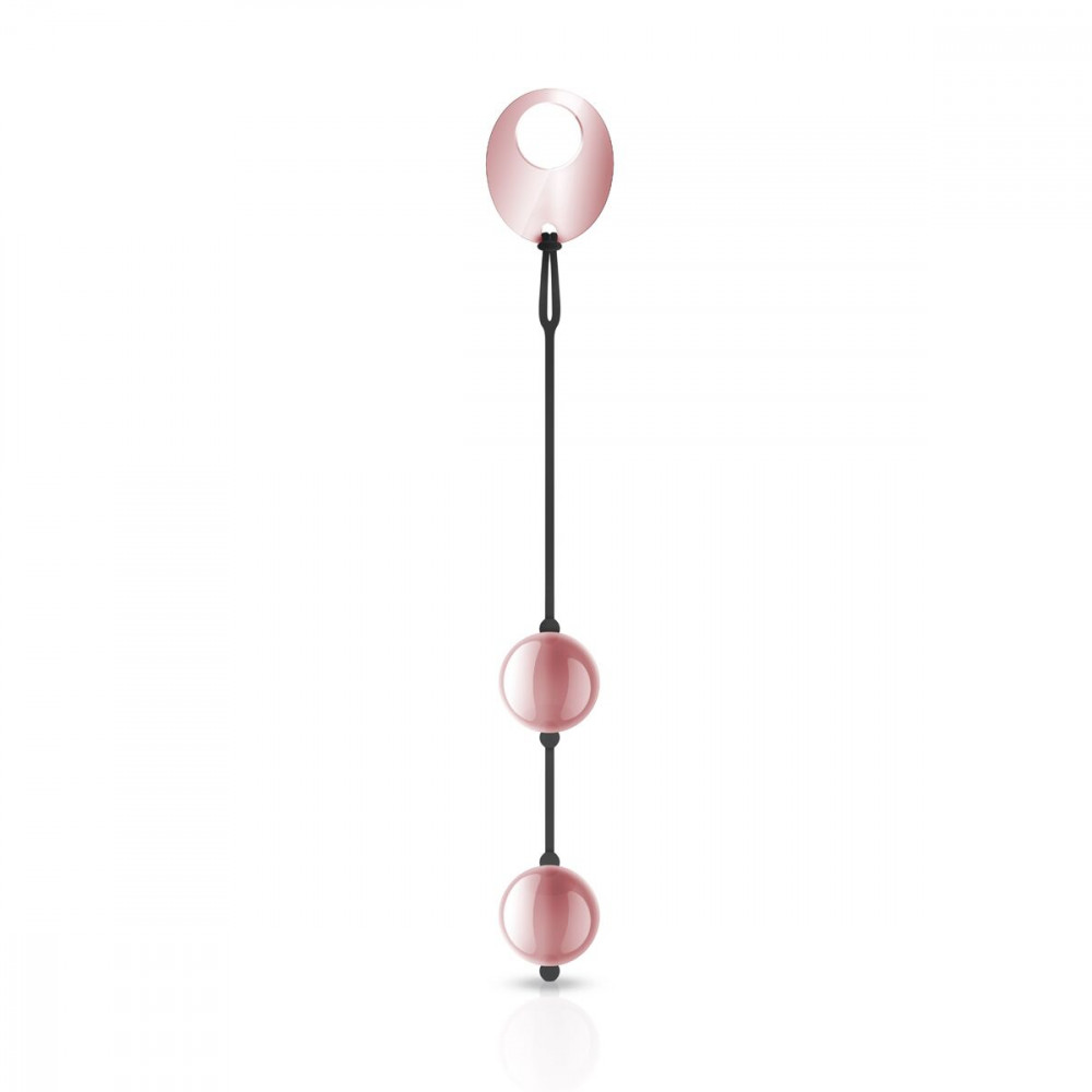 Вагинальные шарики - Металлические вагинальные шарики Rosy Gold - Nouveau Kegel Balls, масса 376 г, диаметр 2,8 см
