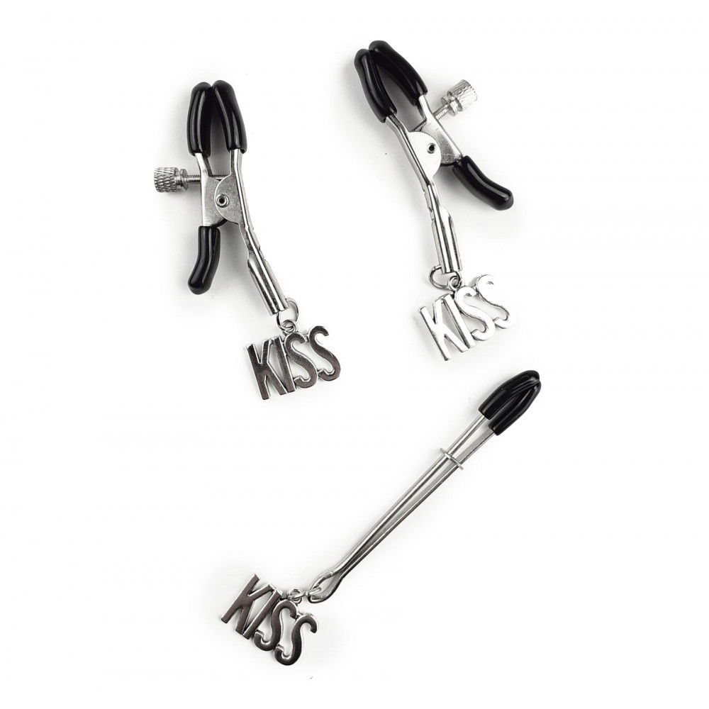 Интимные украшения - Зажимы для сосков и клитора Art of Sex - Nipple and clit clamps KISS