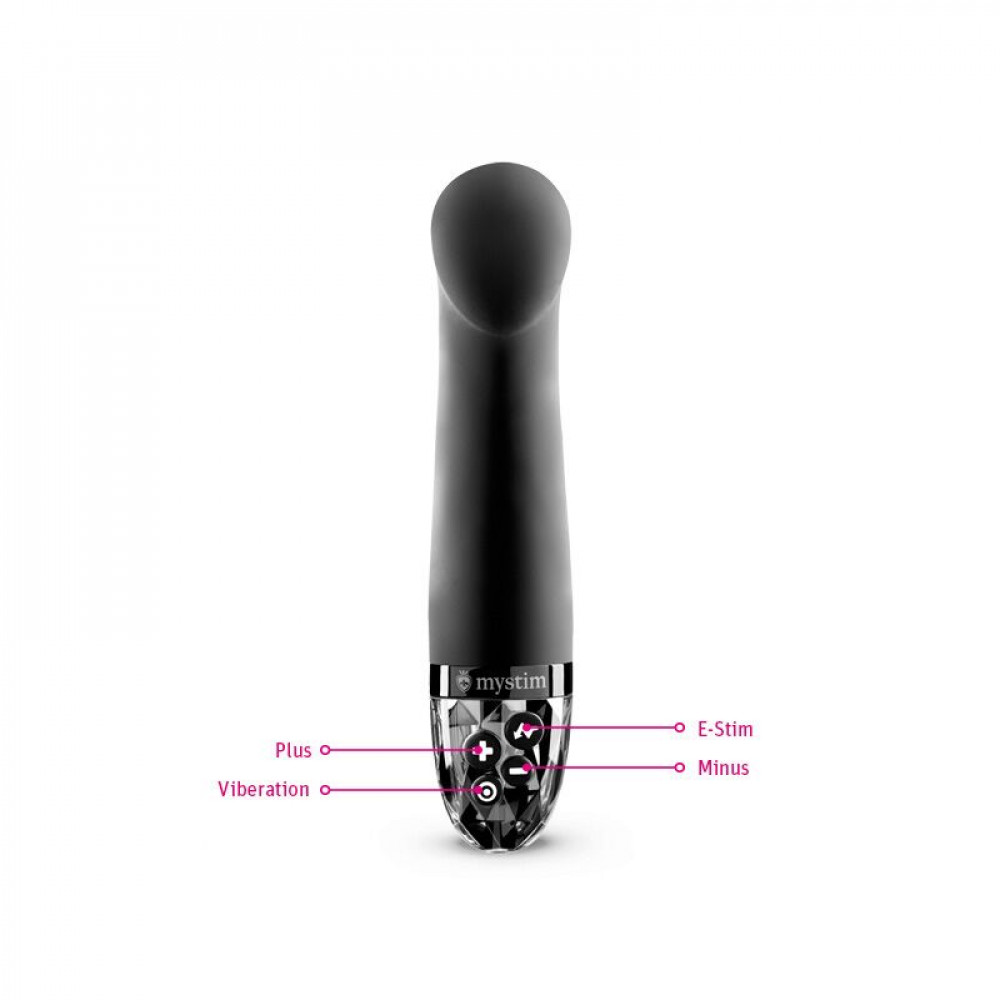 Різне - Вібратор для точки G з електростимуляцією Mystim Right on Ron Black Edition 4