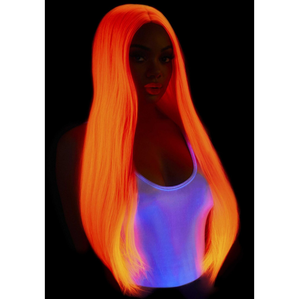 Аксессуары для эротического образа - Парик Leg Avenue 33″ Long straight center part wig neon pink 3