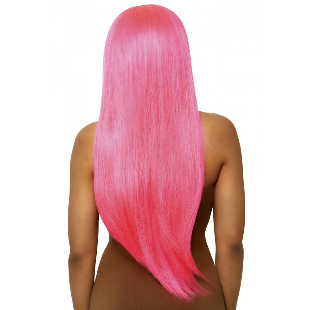 Аксессуары для эротического образа - Парик Leg Avenue 33″ Long straight center part wig neon pink 4