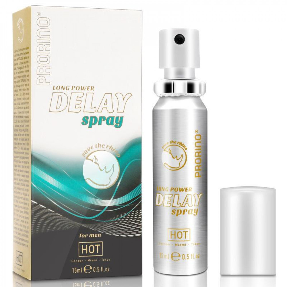 Стимулирующие средства и пролонгаторы - Продлевающий и эрекционный спрей для мужчин Prorino long power Delay Spray, 15 мл