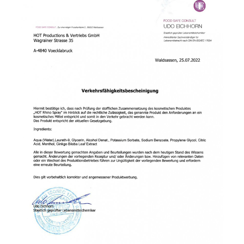  - Спрей пролонгатор для мужчин HOT RHINO, 10 мл 3