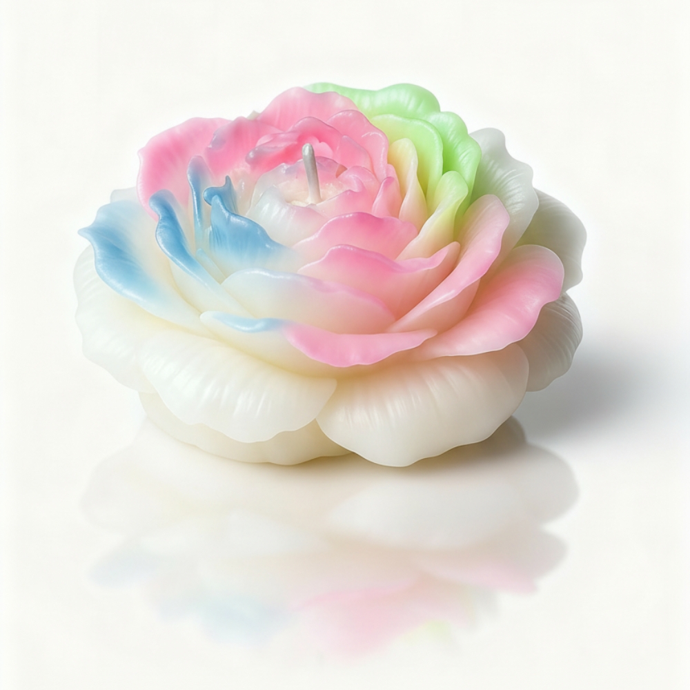 Різне - Свічка люмінесцентна півонія GlowKink низькотемпературна, різнокольорова, L