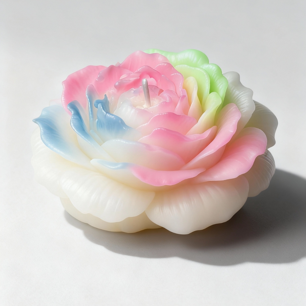 Різне - Свічка люмінесцентна півонія GlowKink низькотемпературна, різнокольорова, L 1