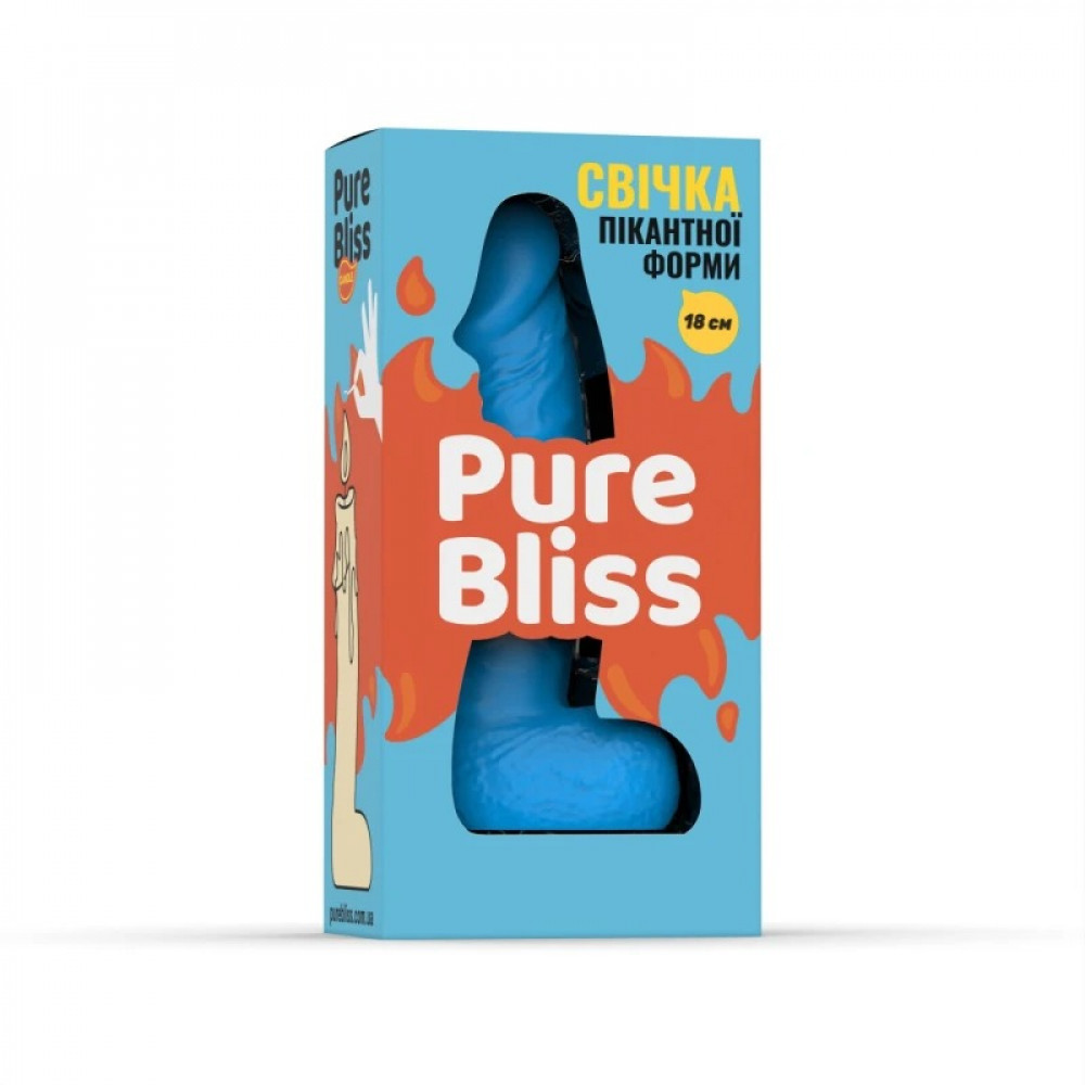 Різне - Свічка пікантної форми Pure Bliss BIG Blue блакитна, 18 см 6
