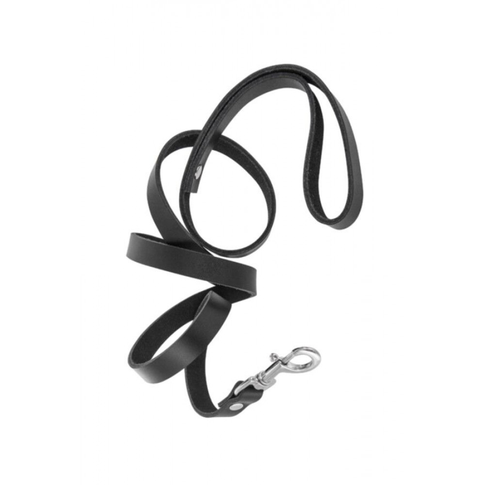 Ошейники, поводки - Поводок Fetish Tentation Premium Patent leather chocker and leash 2