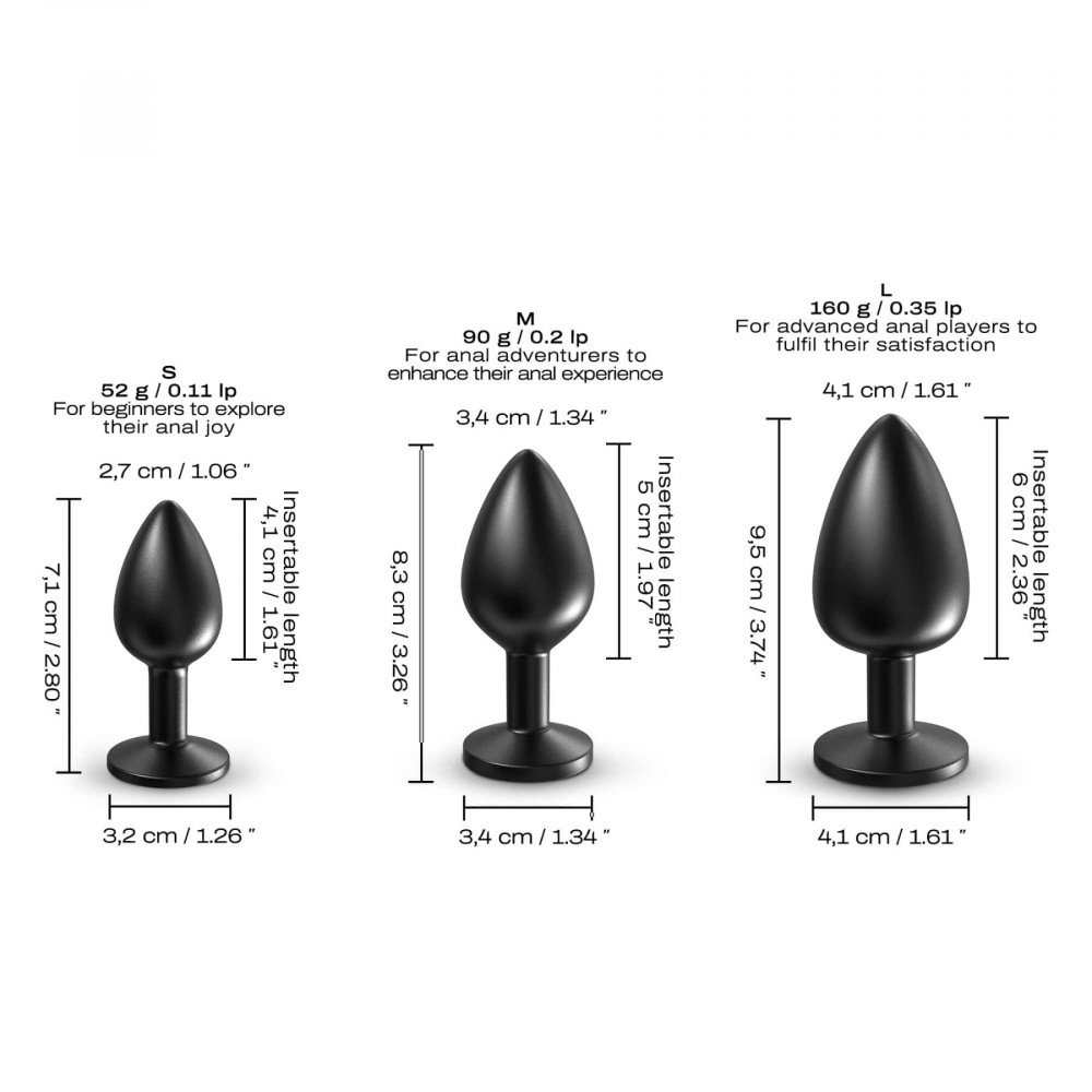 Анальная пробка - Анальная пробка Dorcel ONIX PLUG L 3