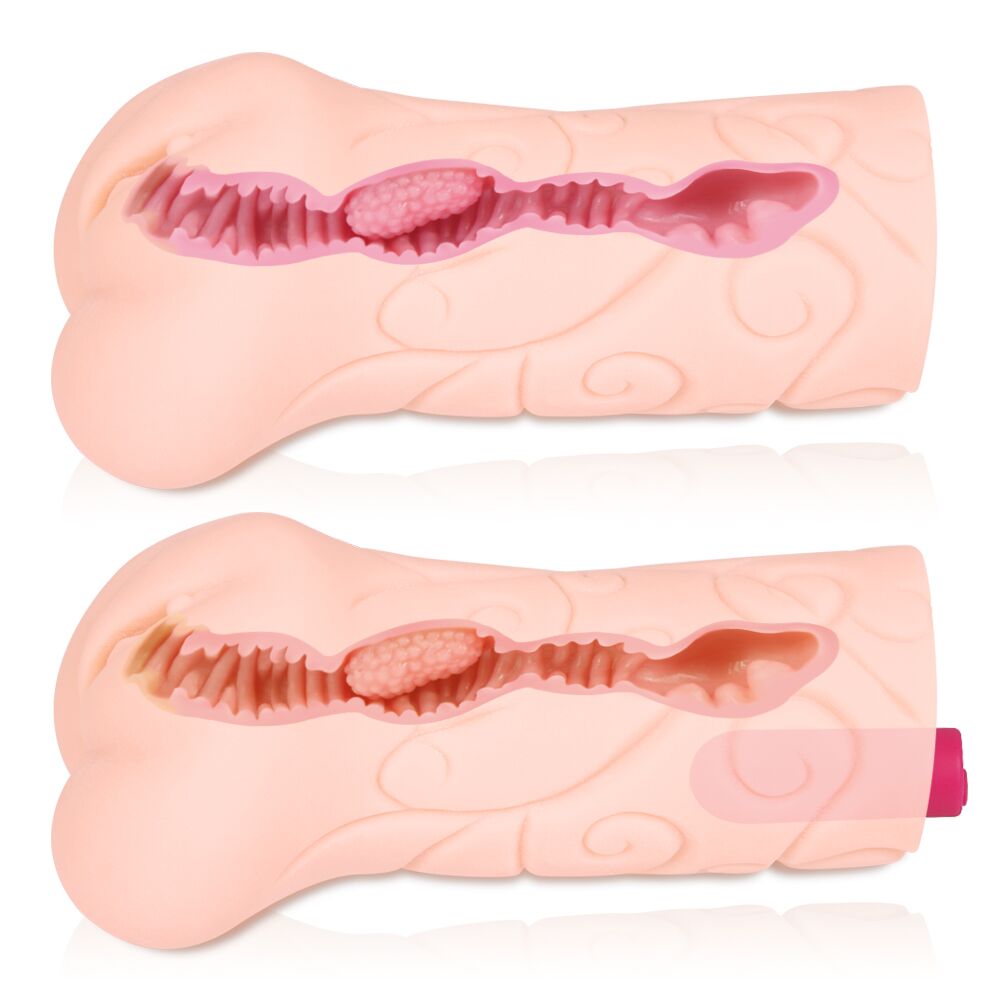 Мастурбаторы с вибрацией - Мастурбатор-вагина двухслойный Kokos Tattoo Vibe 1