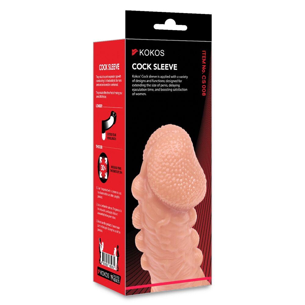 Эрекционные кольца без вибрации - Насадка на член Kokos Cock Sleeve CS 008 M 3