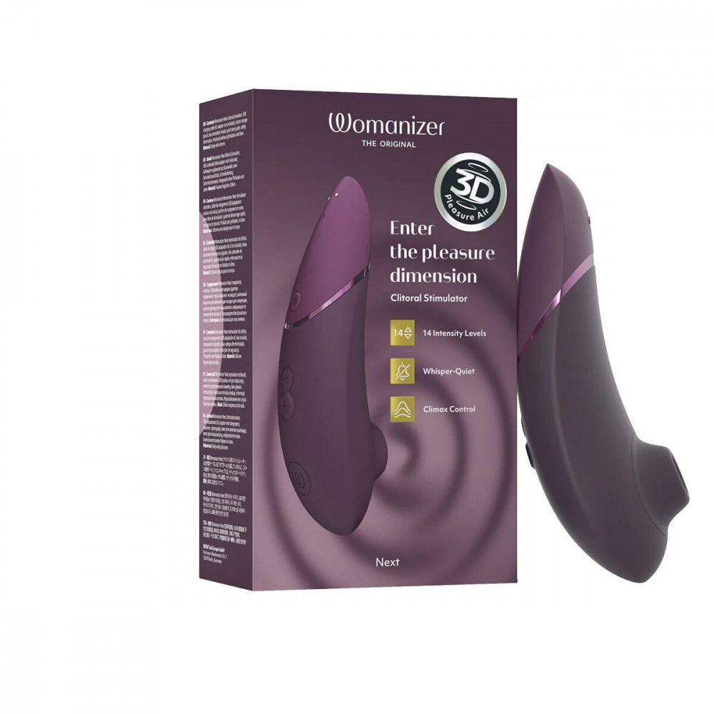 Вакуумный вибратор - Вакуумный клиторальный стимулятор Womanizer Next Dark Purple, 3D Pleasure Air, 14 уровней интенсивности 7