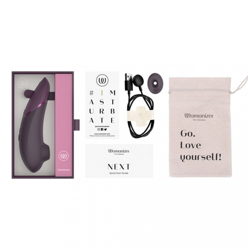 Вакуумный вибратор - Вакуумный клиторальный стимулятор Womanizer Next Dark Purple, 3D Pleasure Air, 14 уровней интенсивности 5