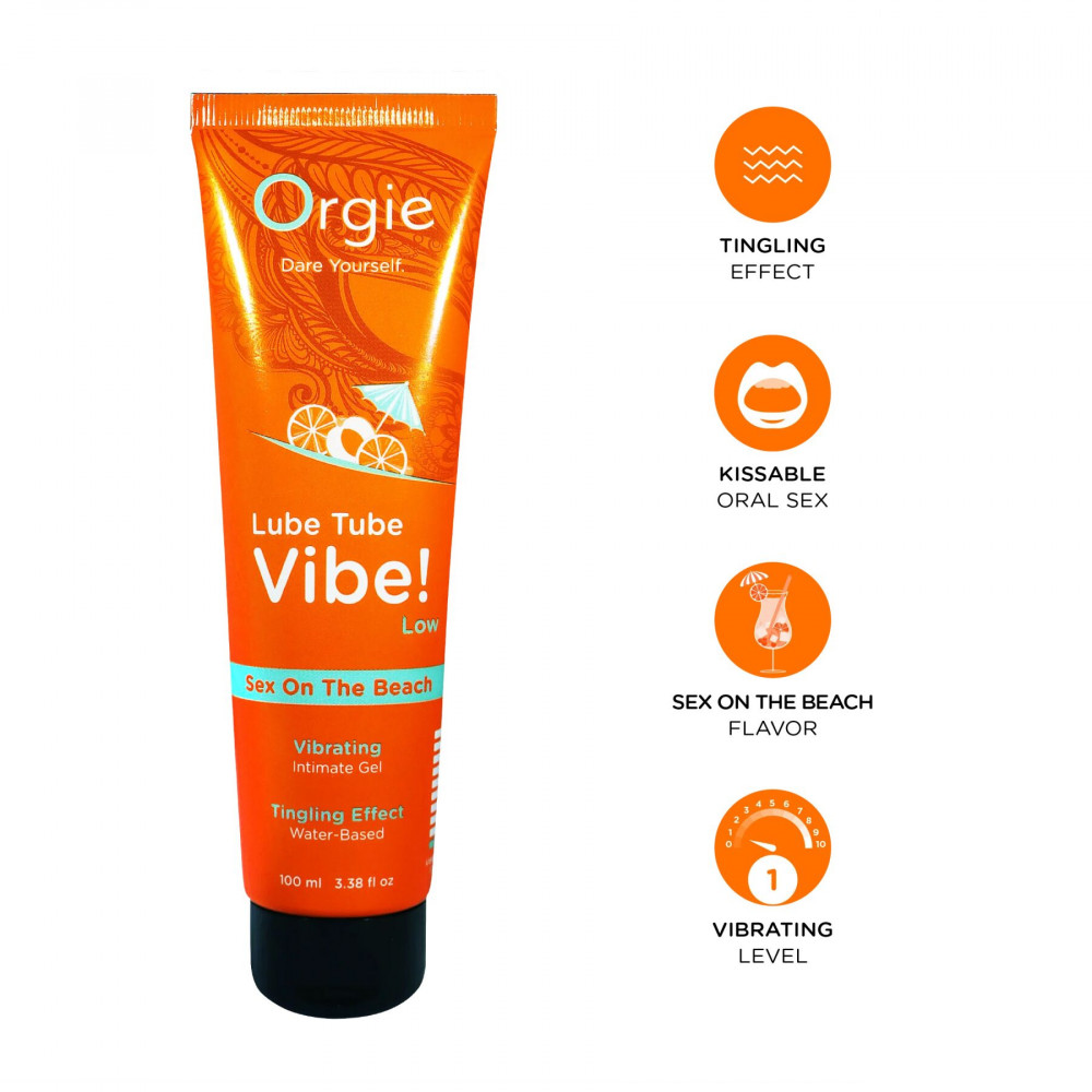  - Вибролубрикант Orgie Lube Tube Vibe! Sex On The Beach 100 мл 2