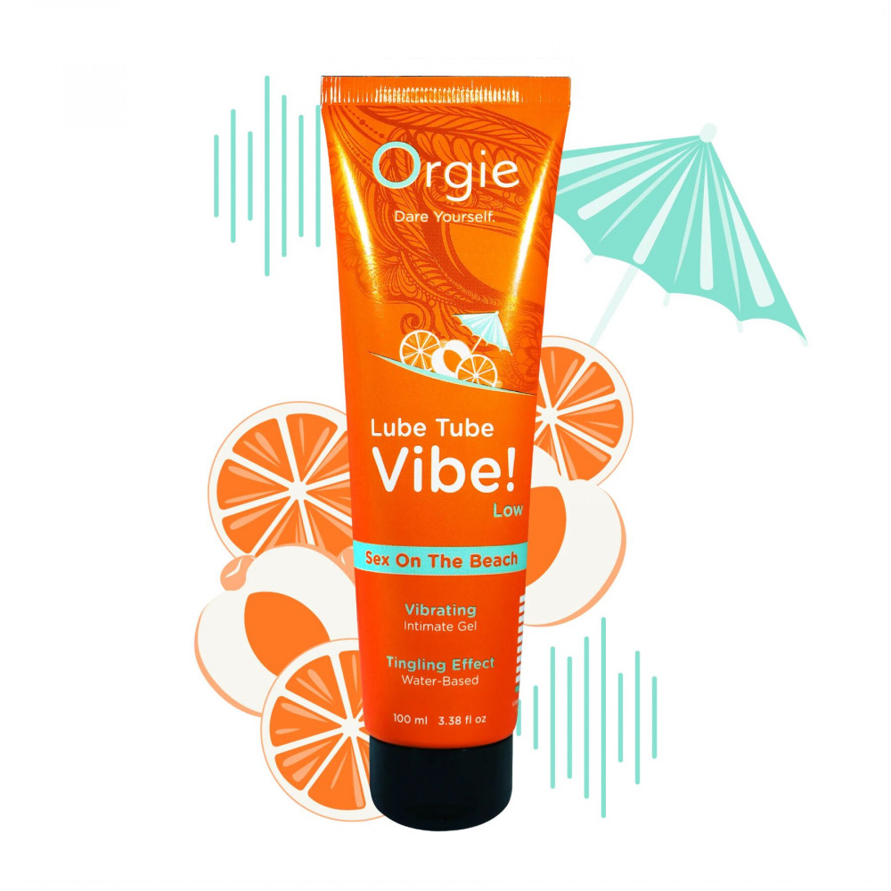  - Вибролубрикант Orgie Lube Tube Vibe! Sex On The Beach 100 мл 1