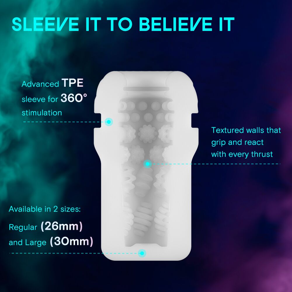 Мастурбаторы с вибрацией - Смарт-мастурбатор Kaotik Labs The Shockwave, режим edging, имитация фрикций 8