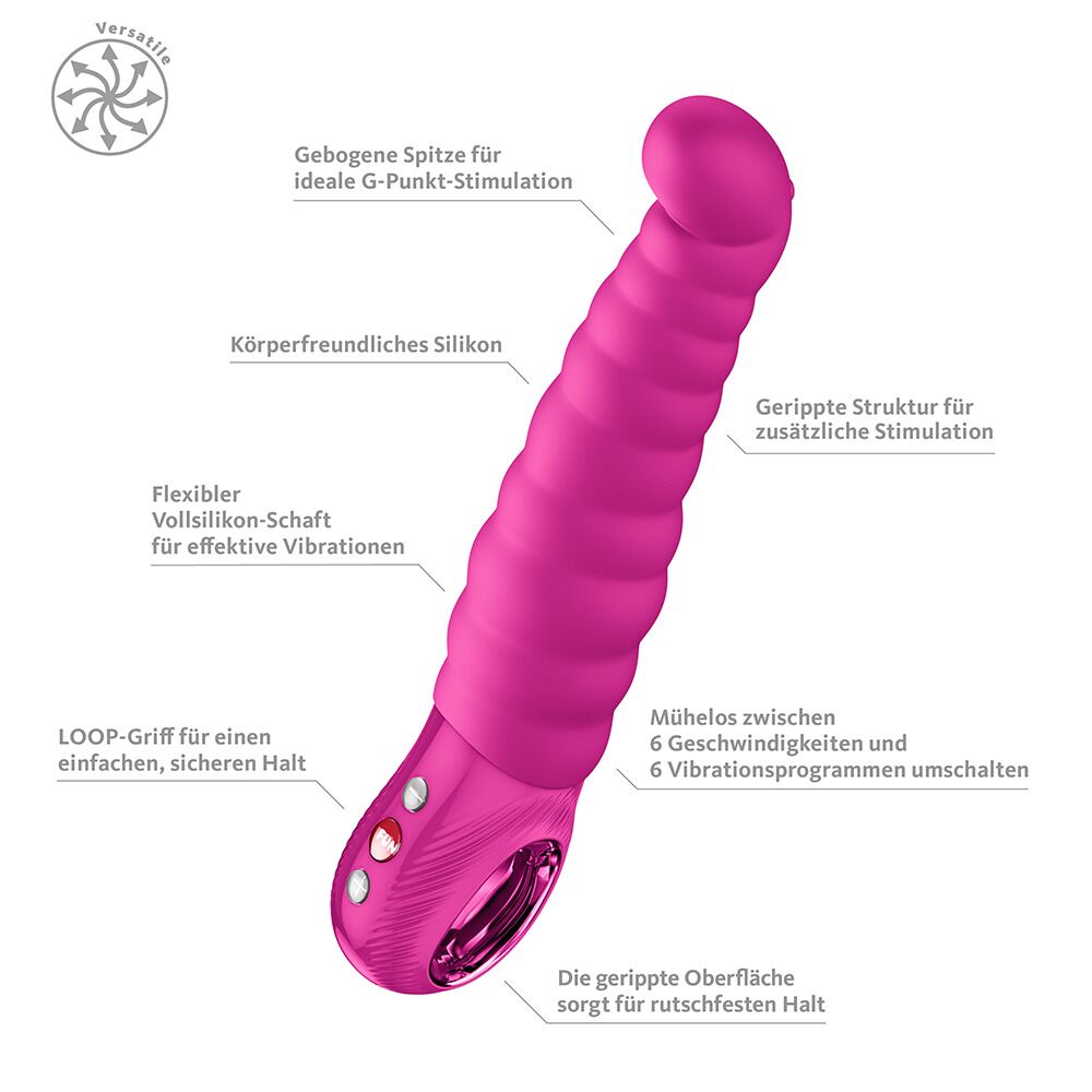 Класичний вібратор - Вібратор точки G Fun Factory PATCHY PAUL Magenta, гнучкий, 12 режимів 2