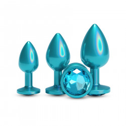 Набір анальних пробок NS Novelties Rear Assets - Trainer Kit - Iridescent Teal - Teal Gem
