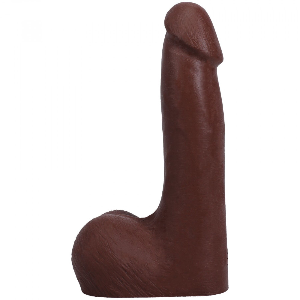 Фалоімітатор - Фалоімітатор Doc Johnson The Realistic Cock ULTRASKYN - 7 Inch with Balls Chocolate 1