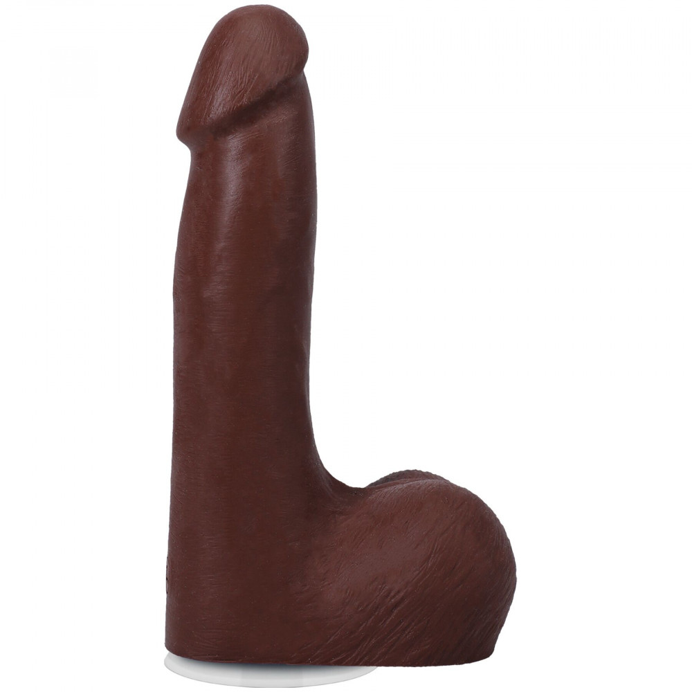 Фалоімітатор - Фалоімітатор Doc Johnson The Realistic Cock ULTRASKYN - 7 Inch with Balls Chocolate