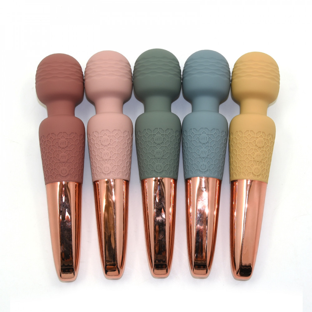 Для LGBTQ+ - Вібратор-мікрофон Sweet Em, зелений із золотою ручкою 2