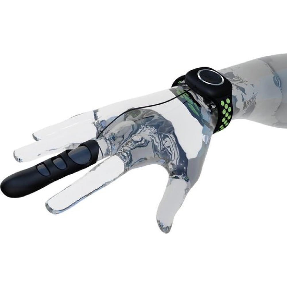 Різне - Вібронасадка на палець Adrien Lastic Touche Compact S з дротом, чорна 3