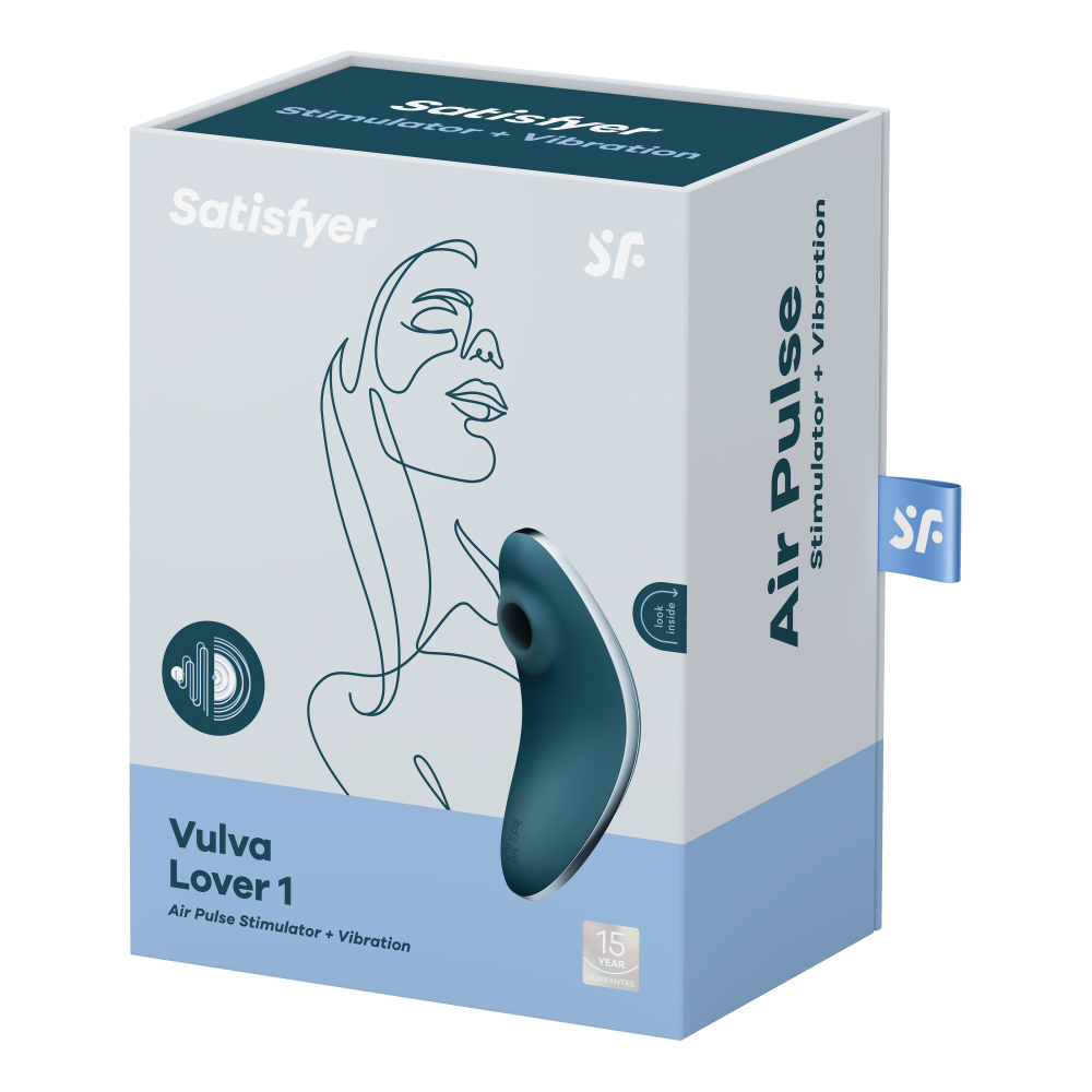 Мастурбатор - Вакуумный стимулятор клитора Vulva Lover 1 цвет: синий Satisfyer (Германия). 1